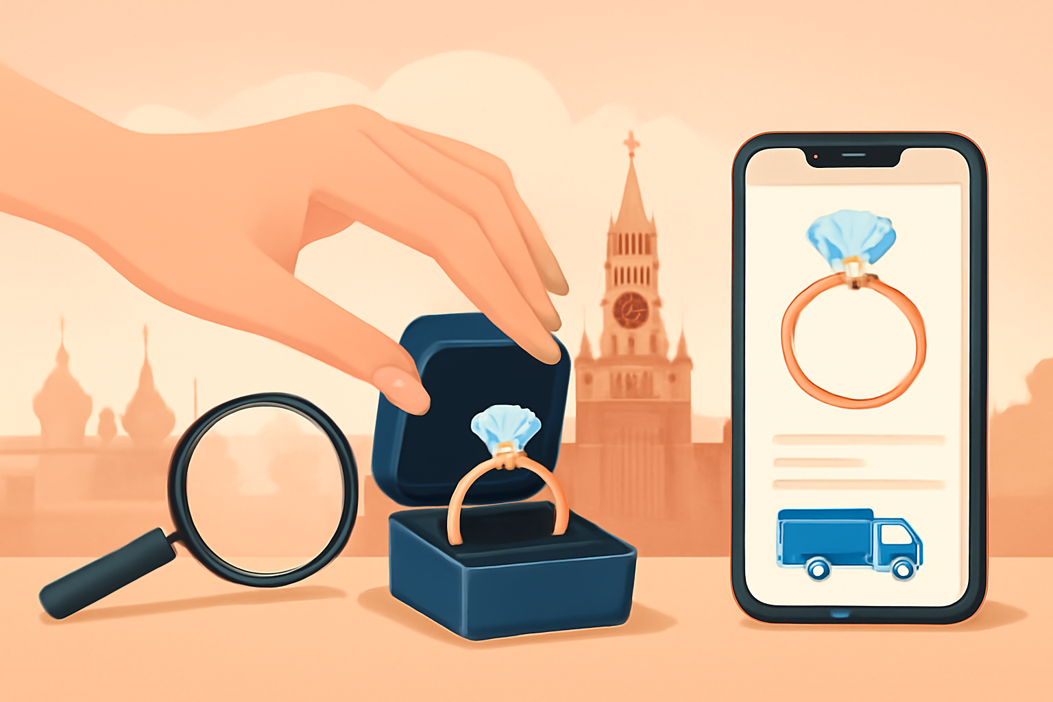 Как выбрать идеальное кольцо с бриллиантом в Москве: советы по покупке с доставкой и примеркой на дому